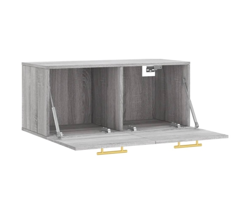 Armario de pared madera de ingeniería gris Sonoma 80x36,5x35 cm