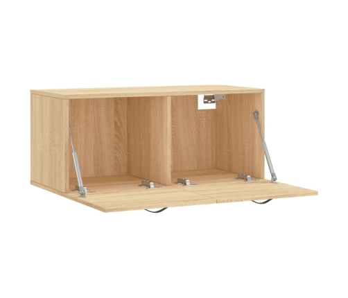 Armario de pared madera ingeniería roble Sonoma 80x36,5x35 cm