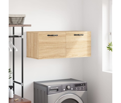 Armario de pared madera ingeniería roble Sonoma 80x36,5x35 cm