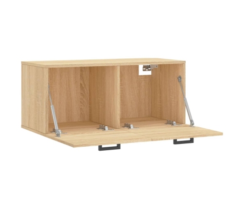 Armario de pared madera ingeniería roble Sonoma 80x36,5x35 cm