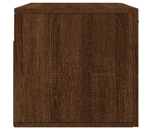 Armario de pared madera ingeniería marrón roble 80x36,5x35 cm