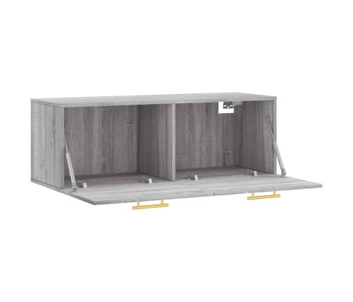 Armario de pared madera ingeniería gris Sonoma 100x36,5x35 cm