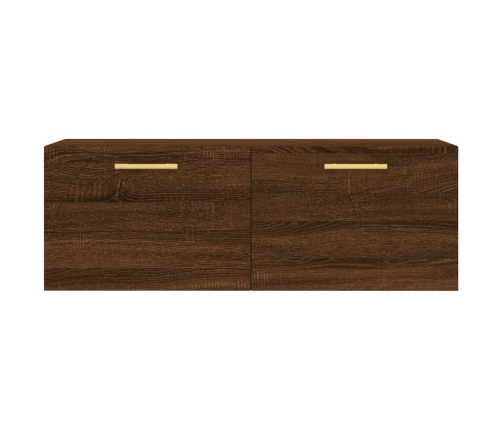 Armario de pared madera ingeniería marrón roble 100x36,5x35 cm