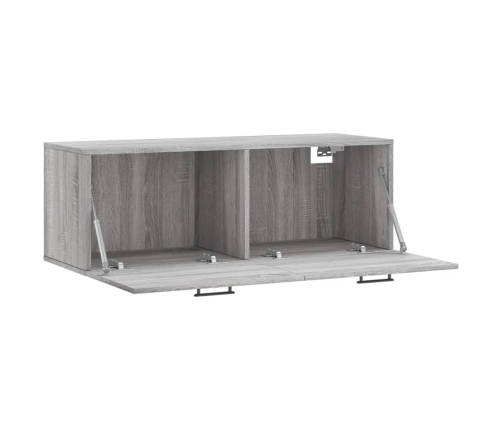 Armario de pared madera ingeniería gris Sonoma 100x36,5x35 cm