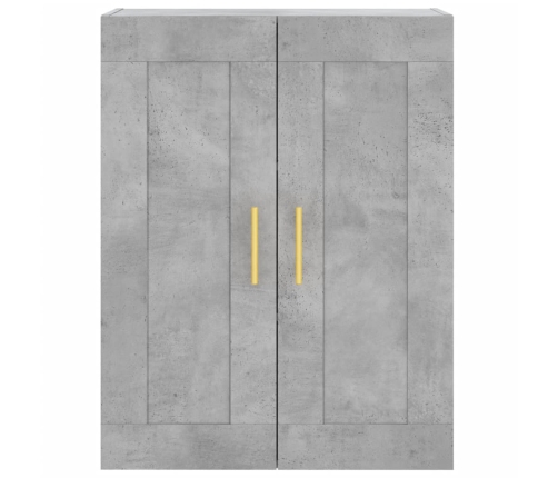 Armario de pared madera ingeniería gris hormigón 69,5x34x90 cm