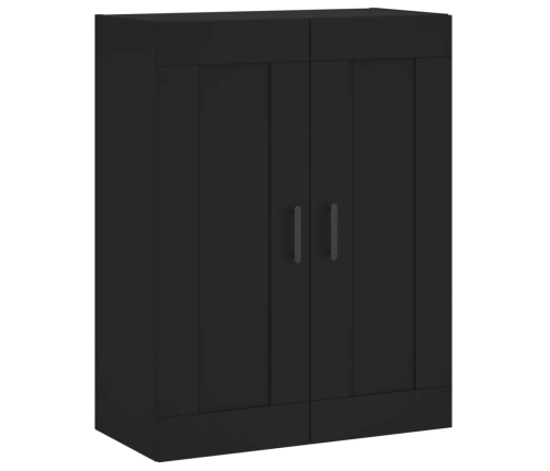 Armario de pared madera de ingeniería negro 69,5x34x90 cm