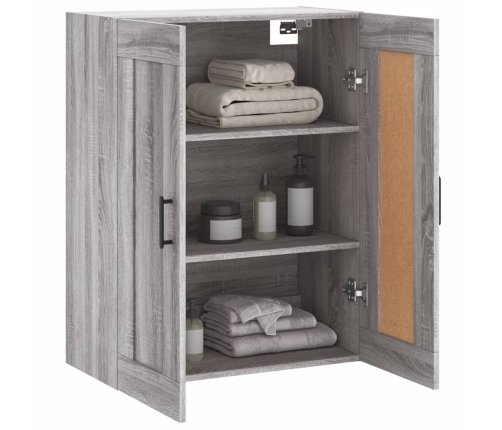 Armario de pared madera ingeniería gris Sonoma 69,5x34x90 cm