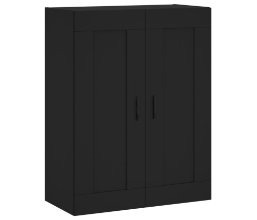 Armario de pared madera de ingeniería negro 69,5x34x90 cm