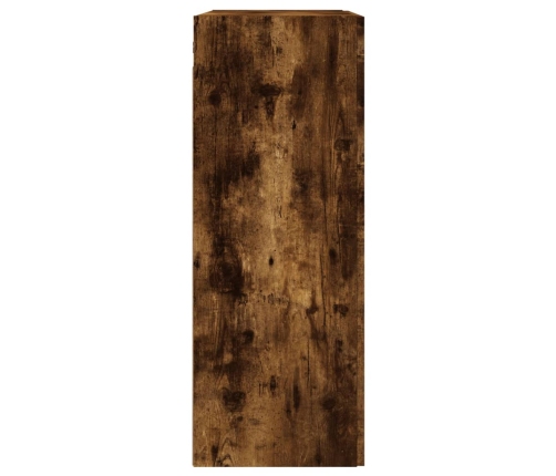 Armario de pared madera ingeniería roble ahumado 69,5x34x90 cm