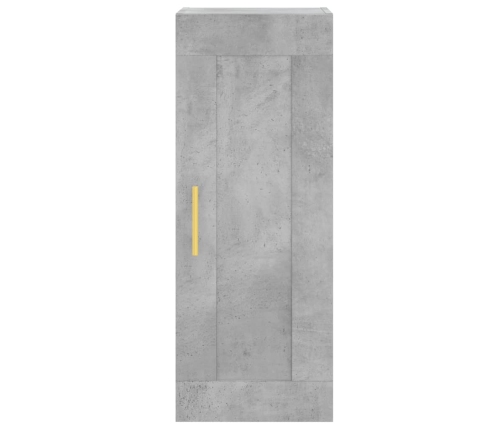 Armario de pared madera ingeniería gris hormigón 34,5x34x90 cm