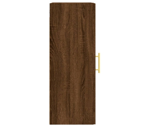 Armario de pared madera ingeniería marrón roble 34,5x34x90 cm