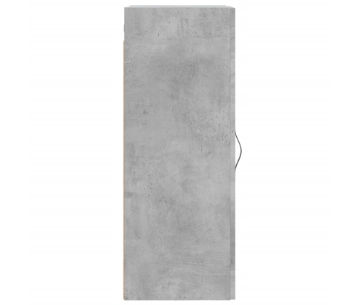 Armario de pared madera ingeniería gris hormigón 34,5x34x90 cm