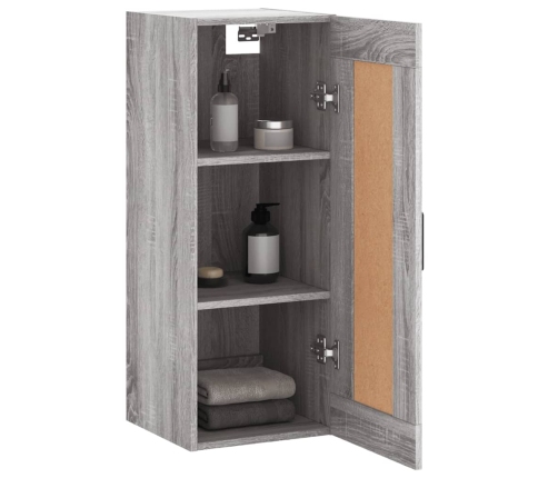 Armario de pared madera de ingeniería gris Sonoma 34,5x34x90 cm