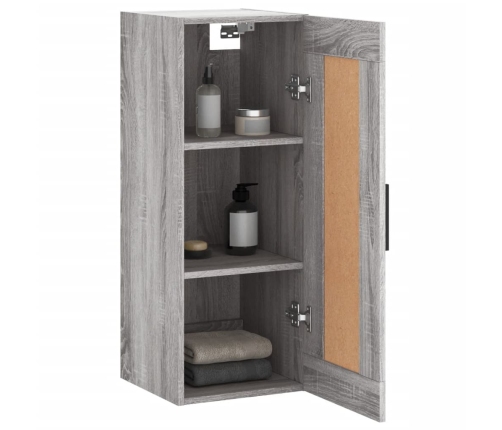 Armario de pared madera de ingeniería gris Sonoma 34,5x34x90 cm