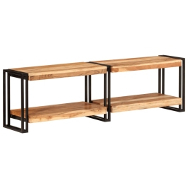 Mueble de TV madera maciza de acacia 140x30x40 cm