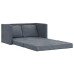 vidaXL Sofá cama de suelo 2 en 1 terciopelo gris oscuro 122x204x55 cm