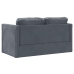 vidaXL Sofá cama de suelo 2 en 1 terciopelo gris oscuro 122x204x55 cm