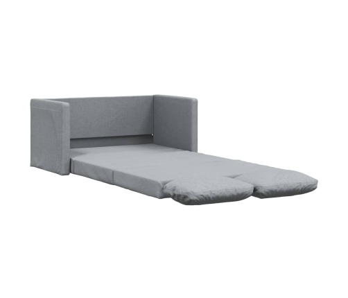 vidaXL Sofá cama de suelo 2 en 1 tela gris claro 112x174x55 cm