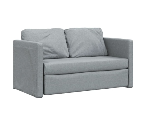 vidaXL Sofá cama de suelo 2 en 1 tela gris claro 112x174x55 cm