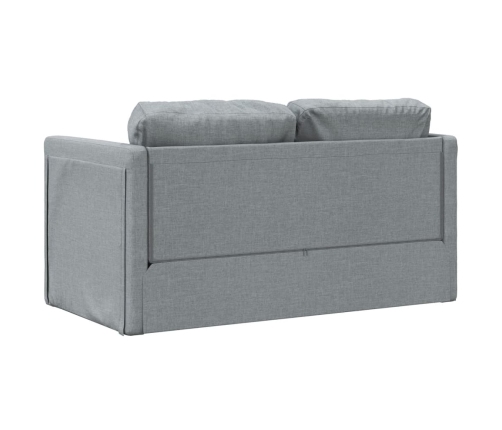 vidaXL Sofá cama de suelo 2 en 1 tela gris claro 112x174x55 cm