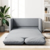 vidaXL Sofá cama de suelo 2 en 1 tela gris claro 112x174x55 cm