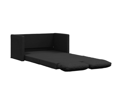 vidaXL Sofá cama de suelo 2 en 1 tela negro 112x174x55 cm