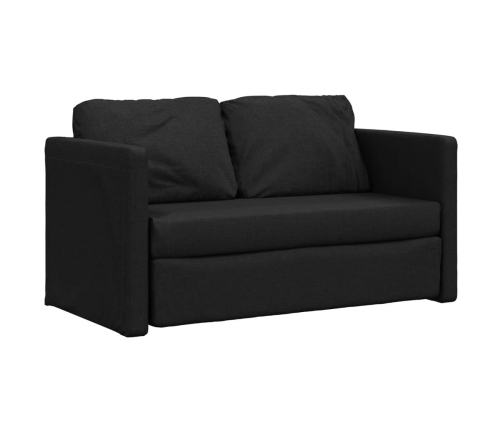 vidaXL Sofá cama de suelo 2 en 1 tela negro 112x174x55 cm