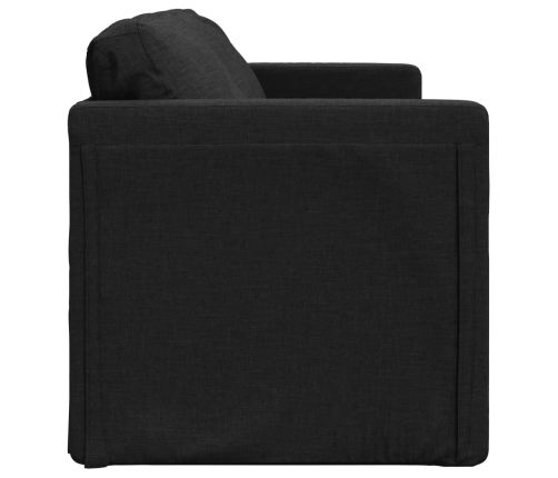 vidaXL Sofá cama de suelo 2 en 1 tela negro 112x174x55 cm