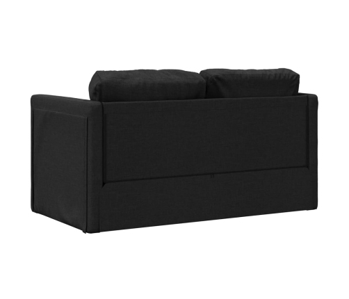 vidaXL Sofá cama de suelo 2 en 1 tela negro 112x174x55 cm