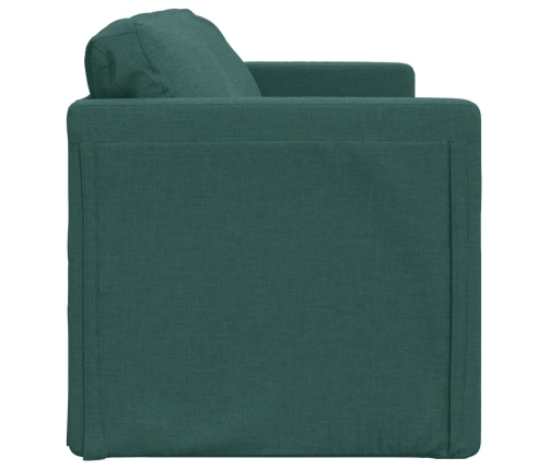 Sofá cama de suelo 2 en 1 tela verde oscuro 112x174x55 cm