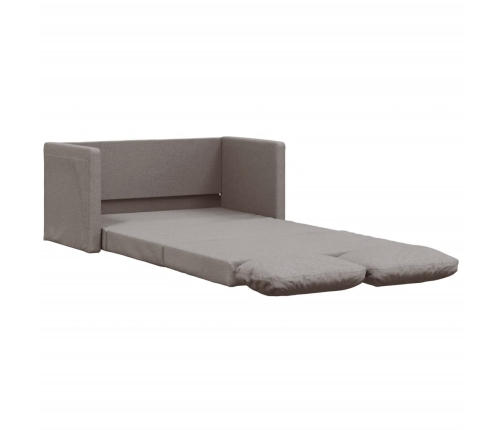 Sofá cama de suelo 2 en 1 tela gris Taupe 112x174x55 cm