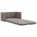 Sofá cama de suelo 2 en 1 tela gris Taupe 112x174x55 cm