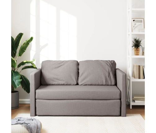 Sofá cama de suelo 2 en 1 tela gris Taupe 112x174x55 cm