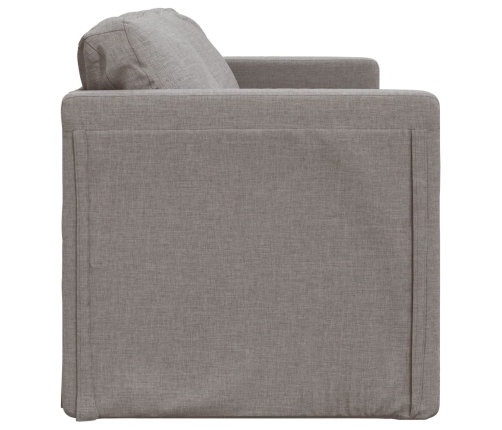 Sofá cama de suelo 2 en 1 tela gris Taupe 112x174x55 cm