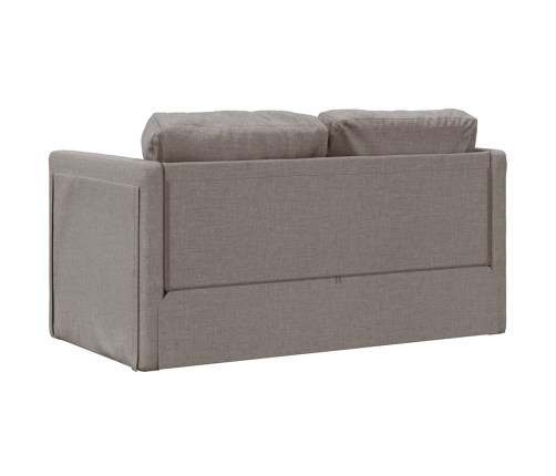 Sofá cama de suelo 2 en 1 tela gris Taupe 112x174x55 cm