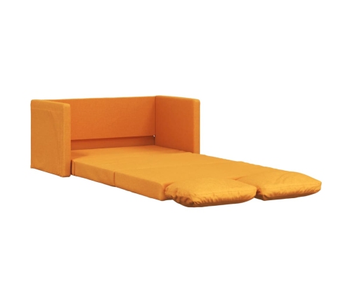 vidaXL Sofá cama de suelo 2 en 1 tela amarillo oscuro 112x174x55 cm