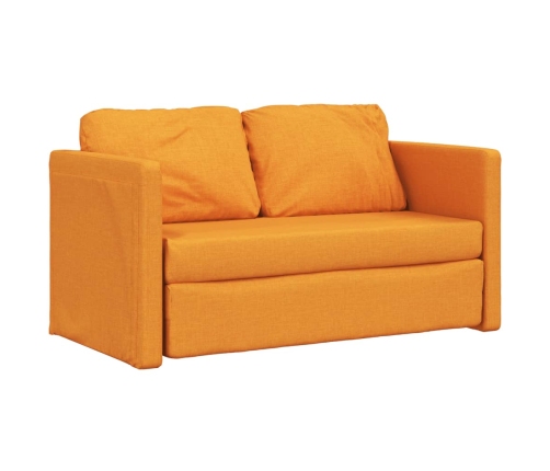 vidaXL Sofá cama de suelo 2 en 1 tela amarillo oscuro 112x174x55 cm