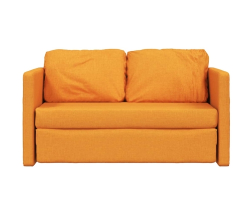 vidaXL Sofá cama de suelo 2 en 1 tela amarillo oscuro 112x174x55 cm