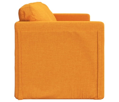 vidaXL Sofá cama de suelo 2 en 1 tela amarillo oscuro 112x174x55 cm