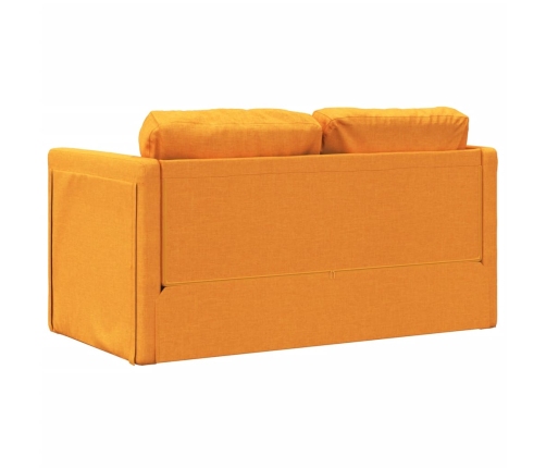 vidaXL Sofá cama de suelo 2 en 1 tela amarillo oscuro 112x174x55 cm