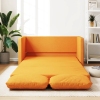 vidaXL Sofá cama de suelo 2 en 1 tela amarillo oscuro 112x174x55 cm