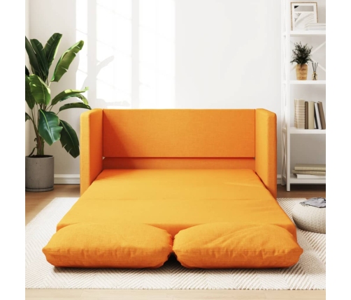 vidaXL Sofá cama de suelo 2 en 1 tela amarillo oscuro 112x174x55 cm