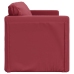 Sofá cama suelo 2 en 1 cuero sintético rojo tinto 112x174x55 cm