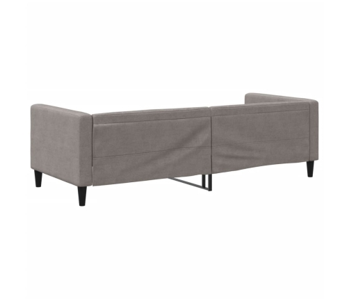 Sofá cama sin colchón tela gris taupe 80x200 cm