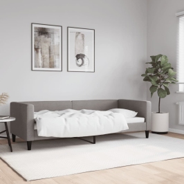 Sofá cama sin colchón tela gris taupe 80x200 cm