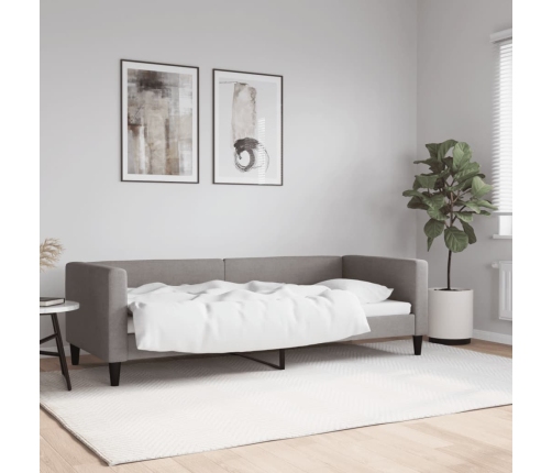 Sofá cama sin colchón tela gris taupe 80x200 cm