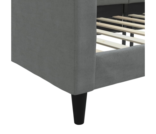 vidaXL Sofá cama tela gris oscuro 90x200 cm