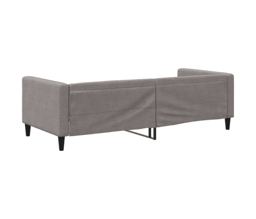 Sofá cama sin colchón tela taupe 90x200 cm