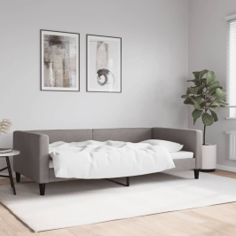 Sofá cama sin colchón tela gris taupe 100x200 cm