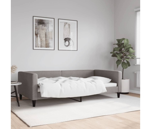 Sofá cama sin colchón tela gris taupe 100x200 cm